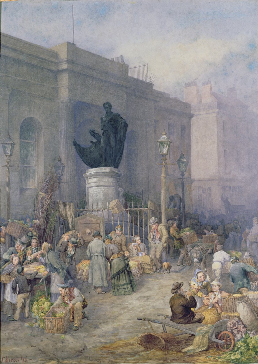 Market Morning, Birmingham, 1876 by Frederick Mercer