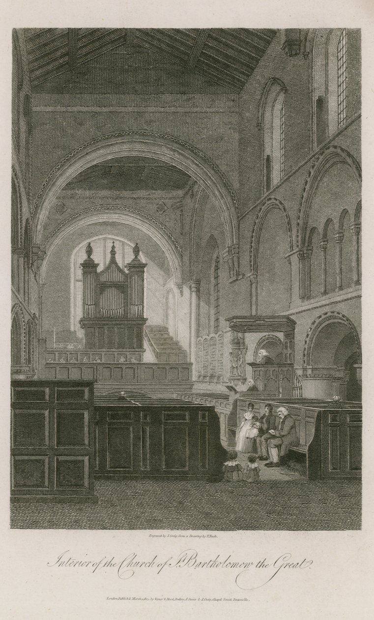 Interior of Church of St Bartholomew the Great