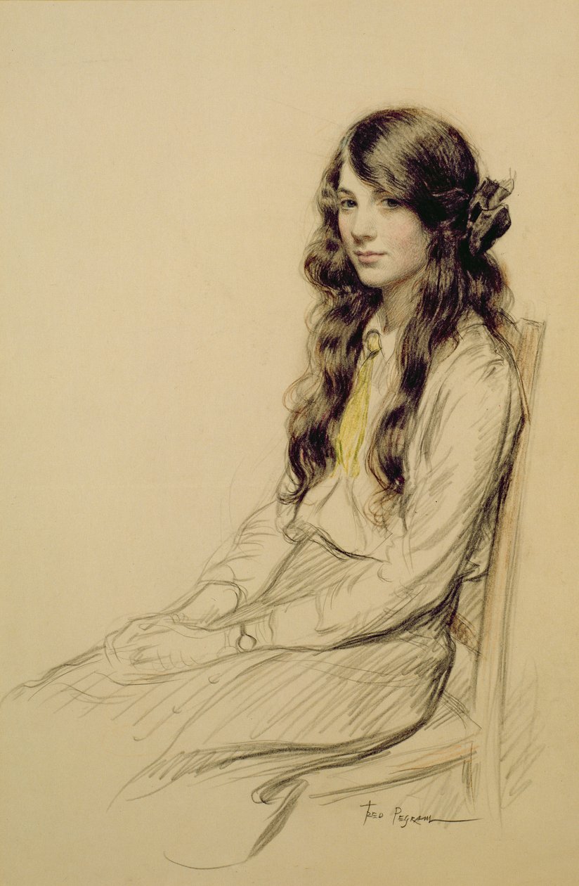 Portrait of a Young Girl, c.1914 by Frederick Pegram