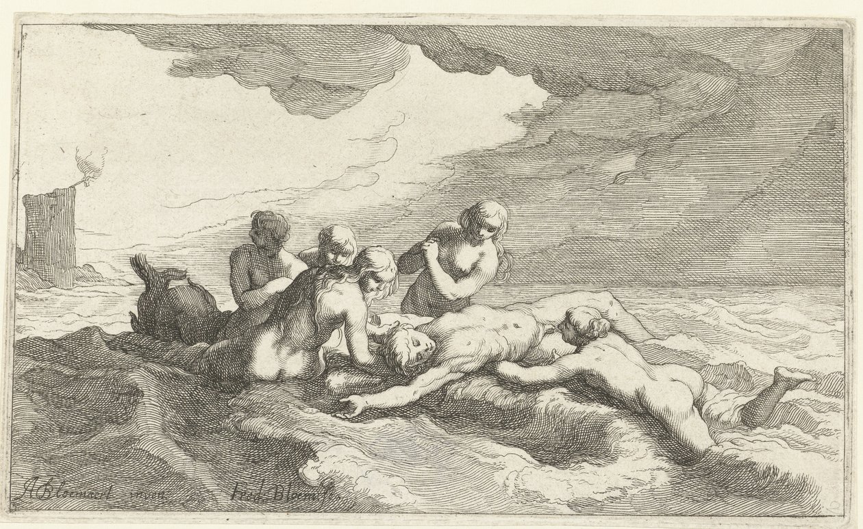 Hero and Leander by Frederick Bloemaert