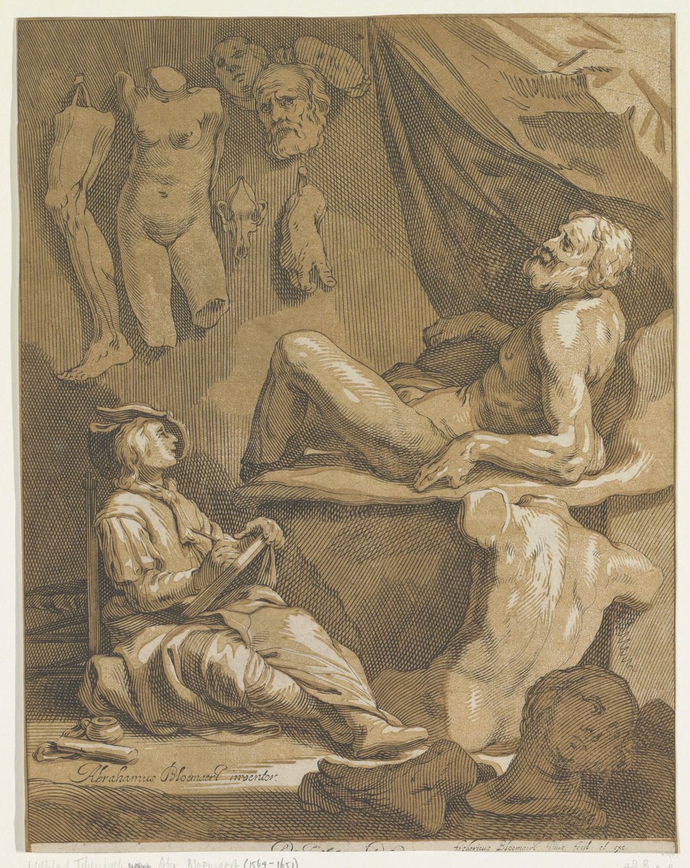 Title Page for: Abraham Bloemaert, Original and Famous Artistic Drawing Book. Part 1 by Frederick Bloemaert