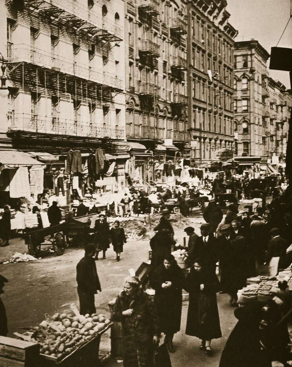 Street Market on Orchard Street, Lower East Side, New York, USA by Frederick Bradley
