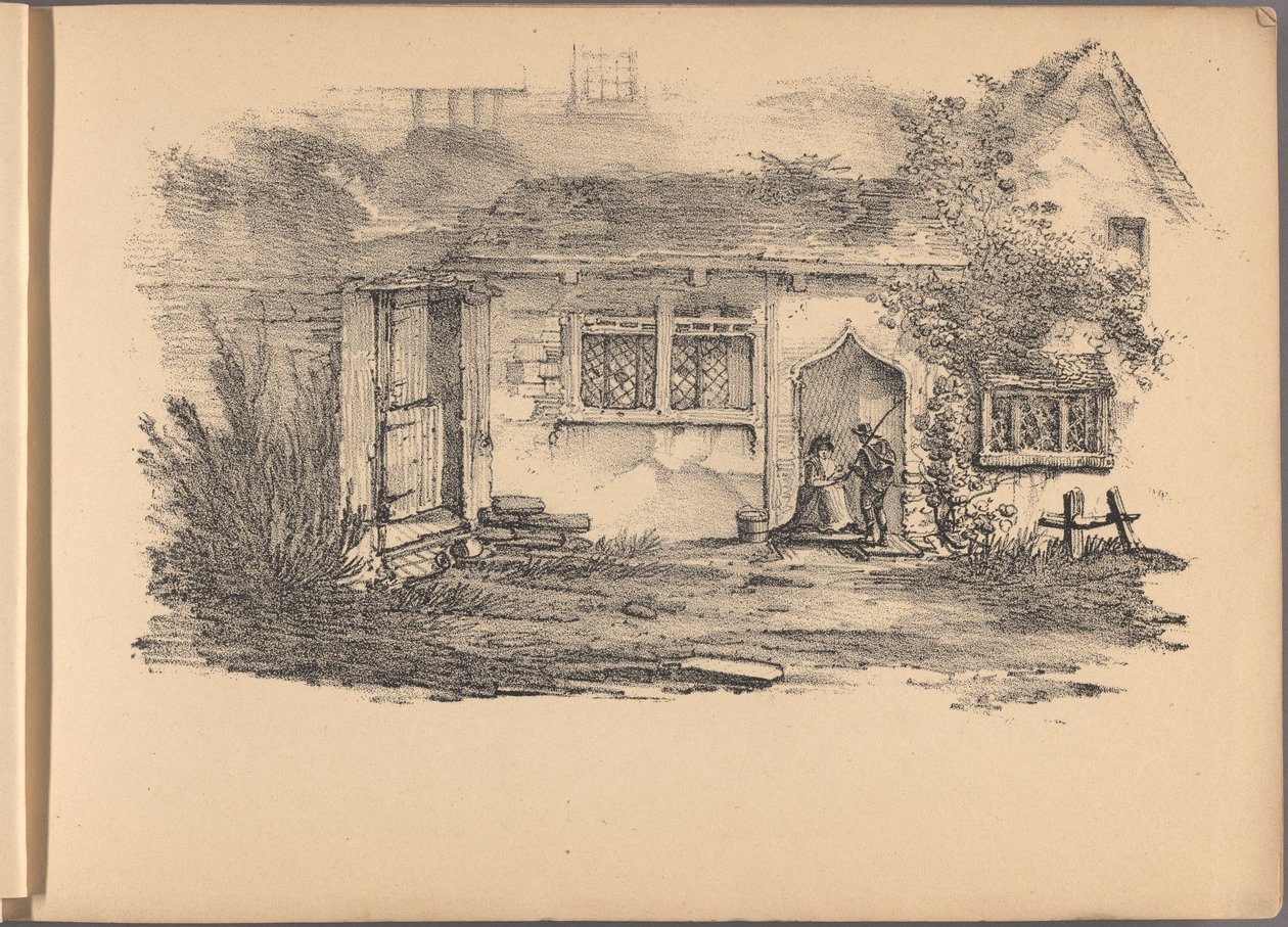 One of A Series of Sixty Sketches of Cottages. London, 1825. by Frederick Calvert
