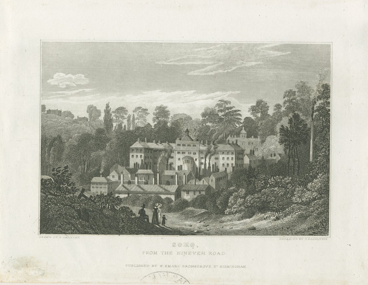 Soho Manufactory from the Ninevah Road by Frederick Calvert
