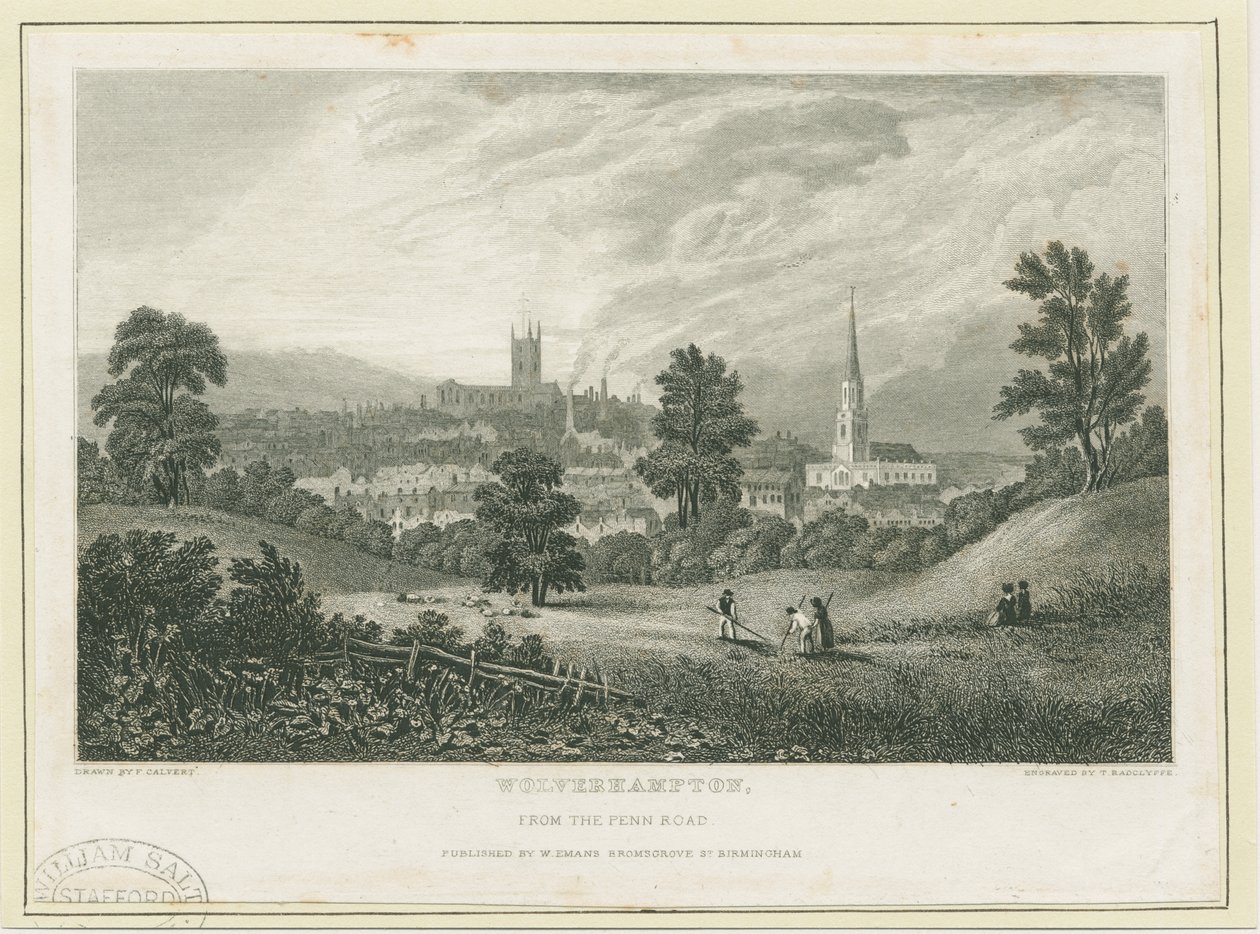 Wolverhampton - Distant view from the Penn Road by Frederick Calvert