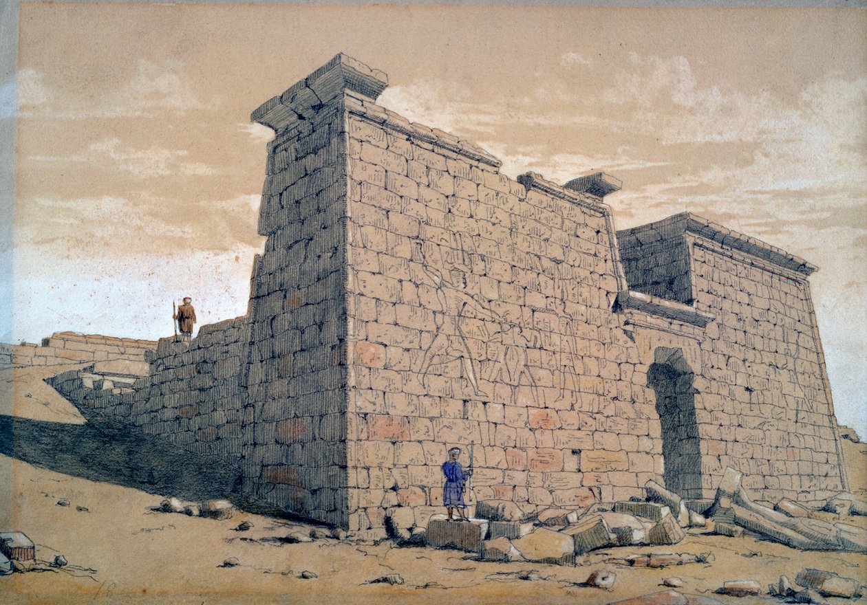 Temple, Nubia, Egypt, 1824 by Frederick Catherwood