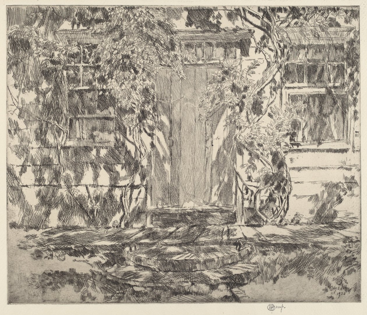Old Doorway, Easthampton by Frederick Childe Hassam