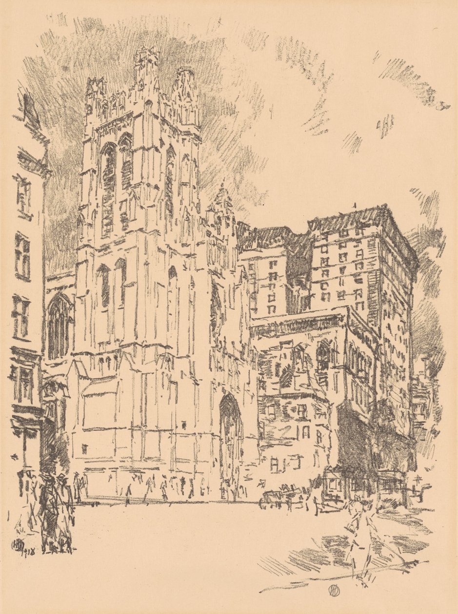 St. Thomas, New York, 1918 by Frederick Childe Hassam