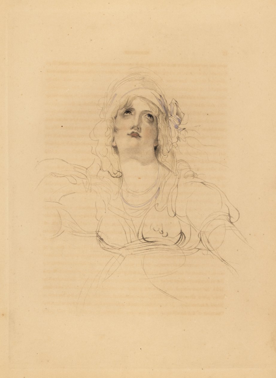 Portrait of Lady Emma Hamilton, mistress of Horatio Nelson by Frederick Christian Lewis