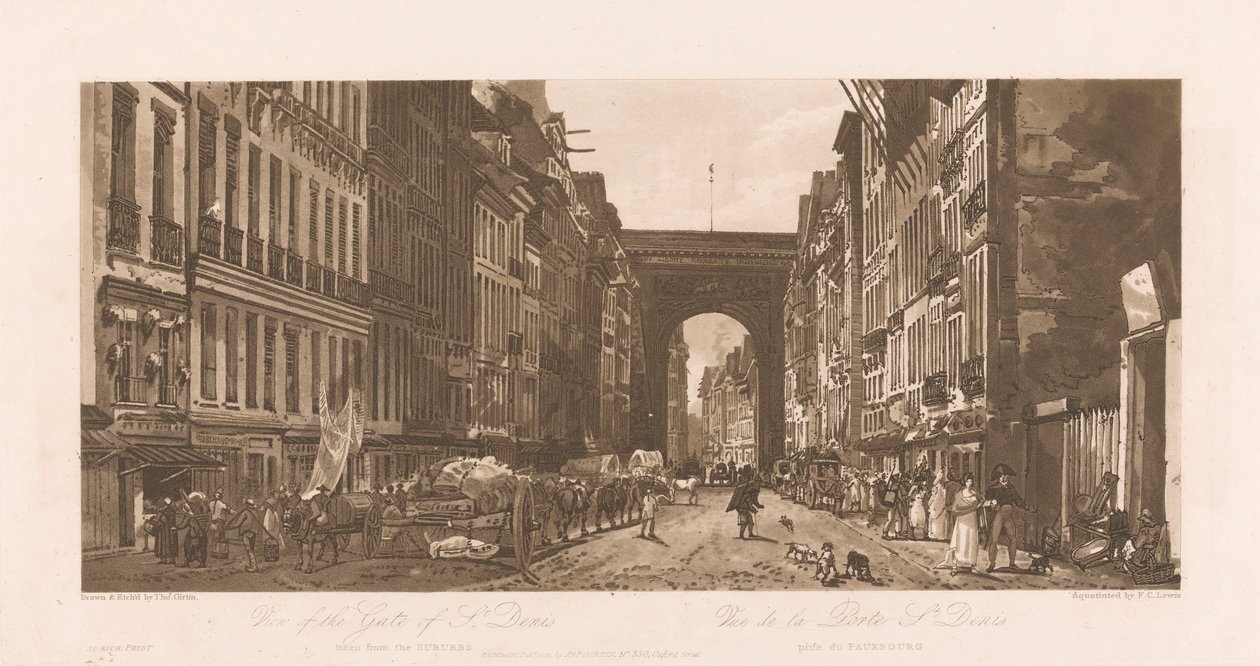 View of the Gate of St. Denis by Frederick Christian Lewis the Elder
