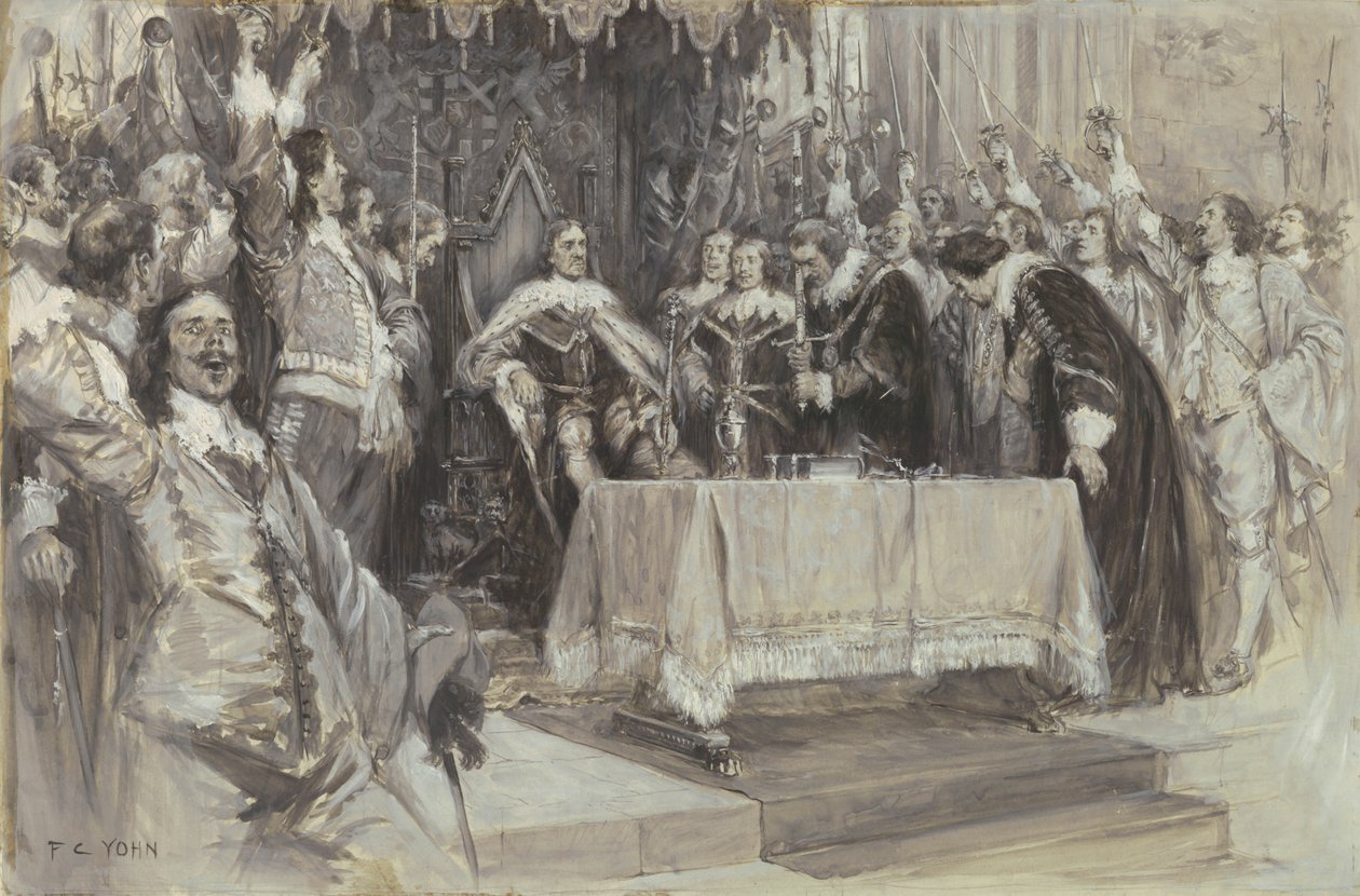 The Second Installation of Cromwell as Protector, in Westminster Hall, June 26, 1657 by Frederick Coffay Yohn