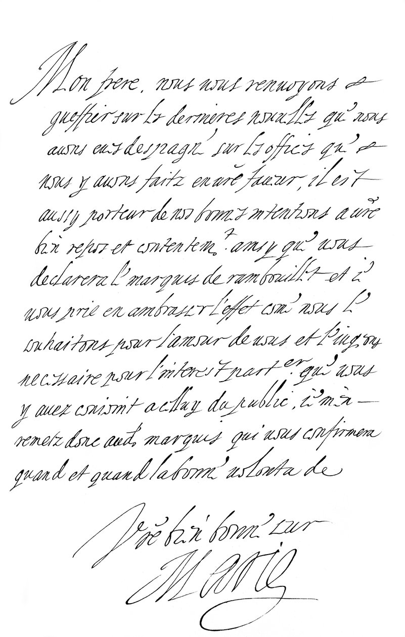 Letter by Marie de Medici to the Duke of Savoy by Frederick George Netherclift