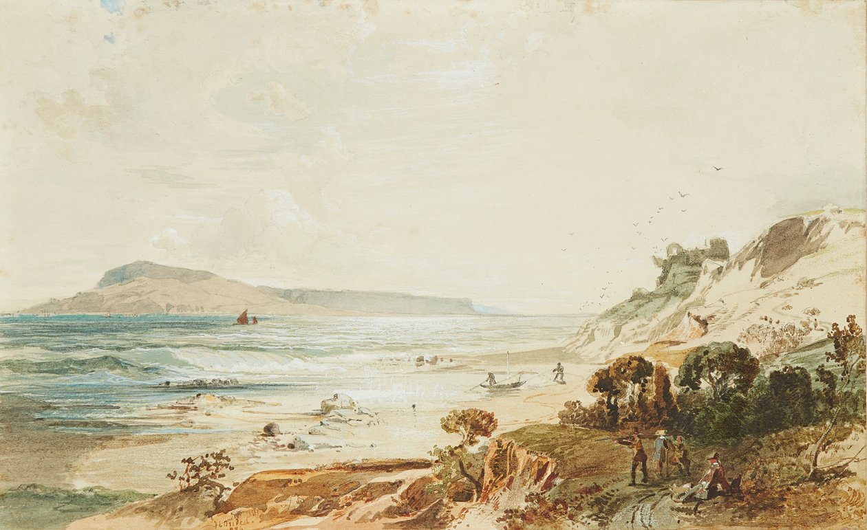 View of Portland And Sandsfoot Castle, Dorset by Frederick Lee Bridell