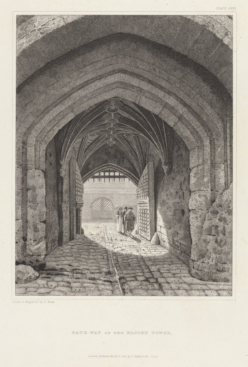 Gate-Way of the Bloody Tower by Frederick Nash