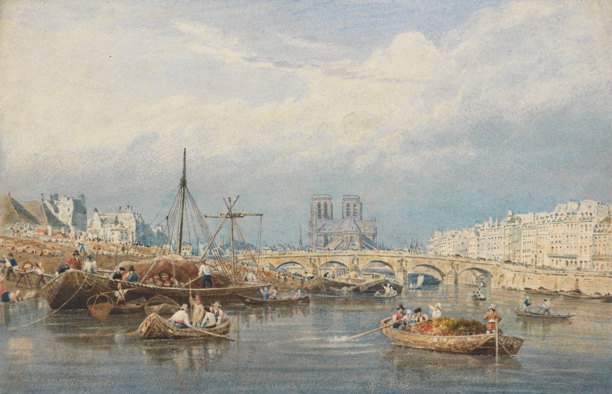 The Seine with Notre Dame by Frederick Nash