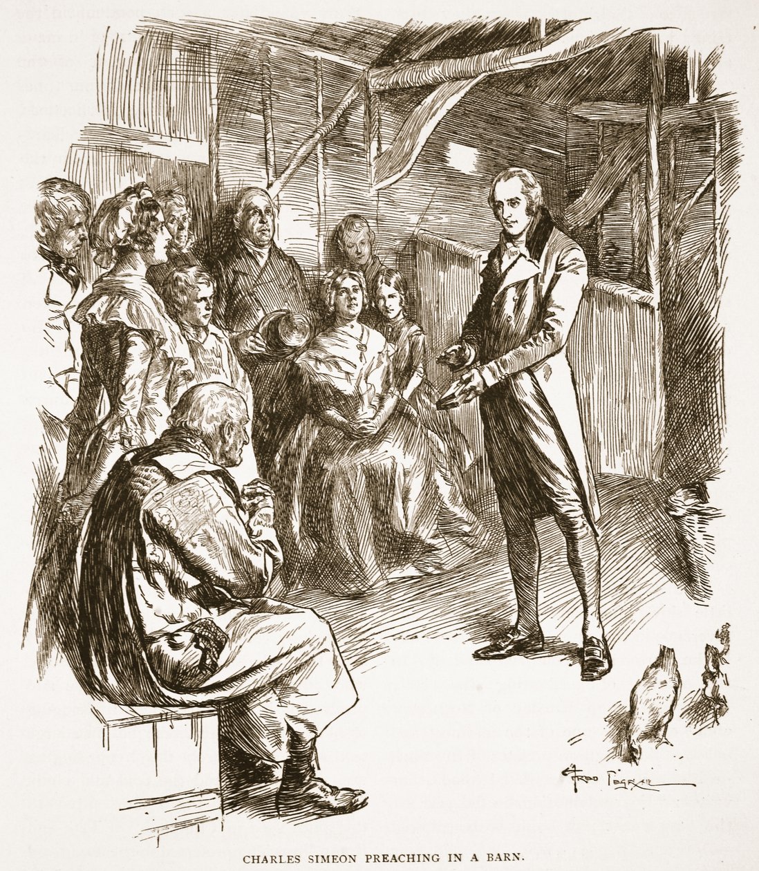 Charles Simeon Preaching in a Barn (illustration from 