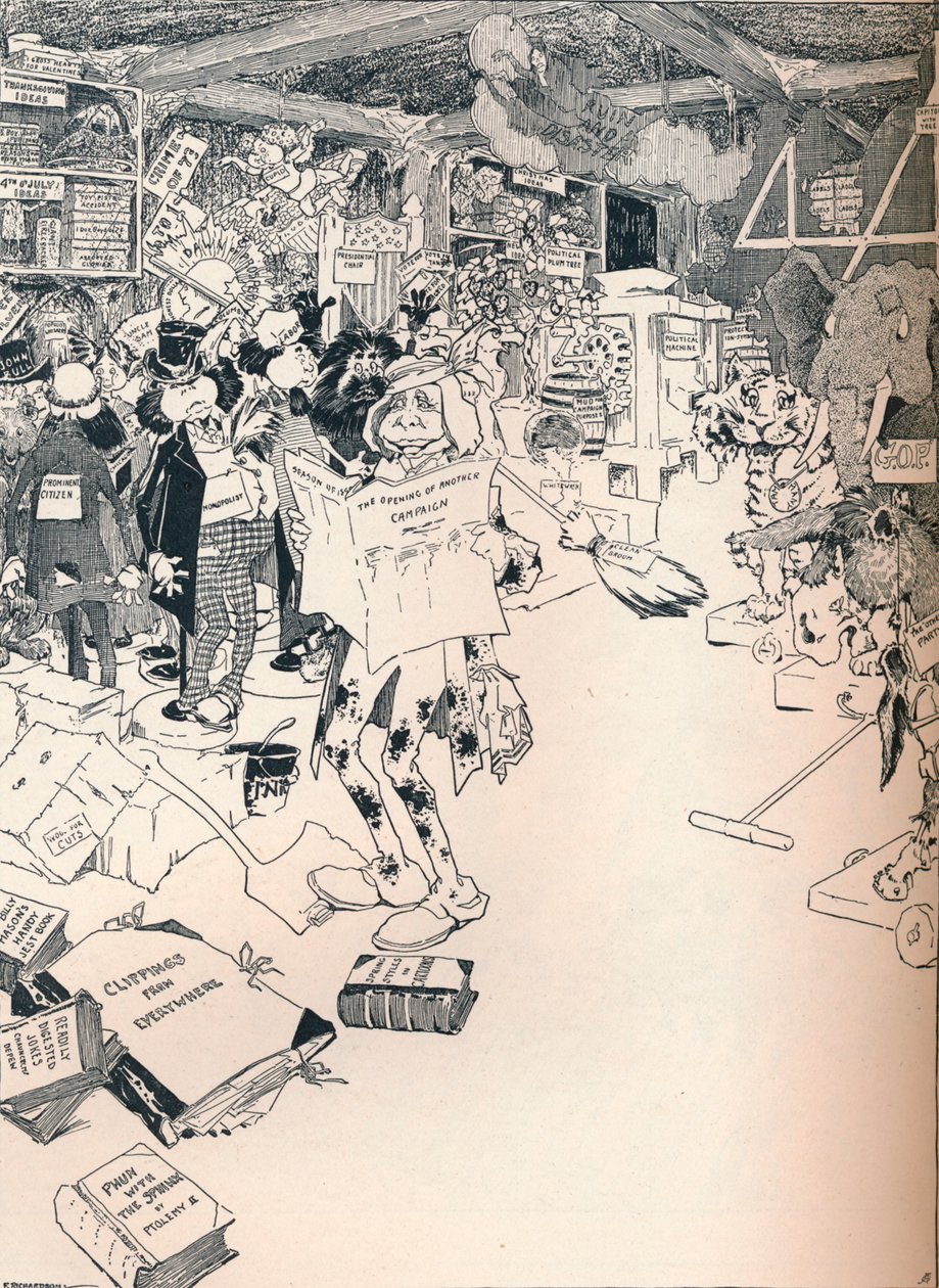 The Property Room of a Clever Cartoonist by Frederick Richardson
