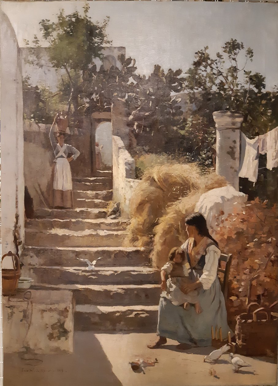 A Scene in Capri by Frederick William Jackson