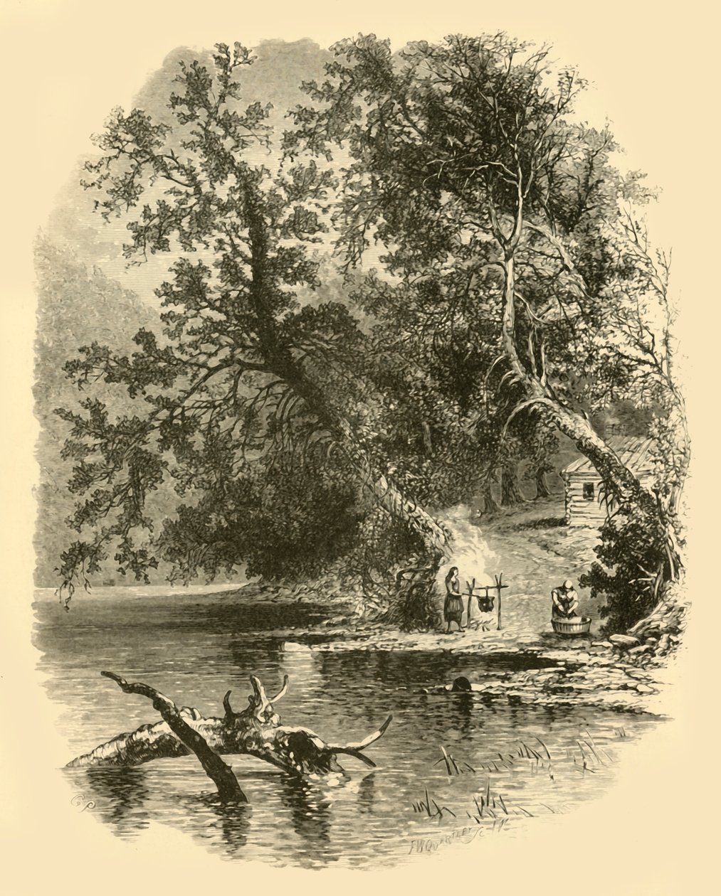 North Branch of the Susquehanna, at Hunlocks by Frederick William Quartley