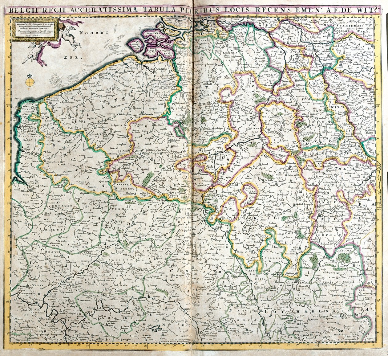 Belgium, Luxembourg, Netherlands by Frederick de Wit