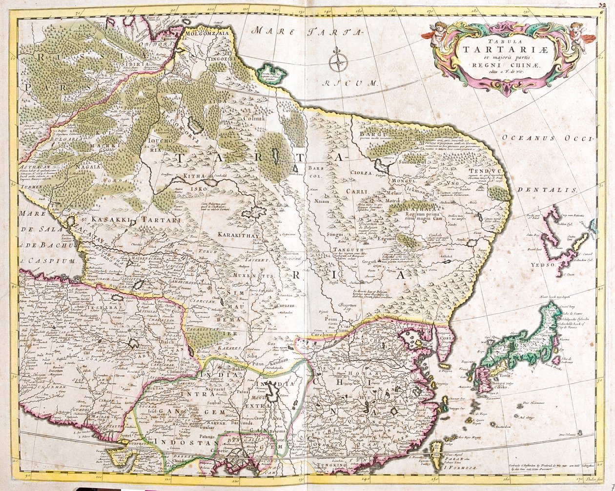 Kazakhstan, Uzbekistan, Turkmenistan, Iran, Afghanistan, Pakistan, Tajikistan, Kyrgyzstan, China, North India, Nepal, Mongolia, Bhutan, Bangladesh, Burma, North Laos, North Vietnam, Taiwan, North Korea, South Korea, Japan by Frederick de Wit