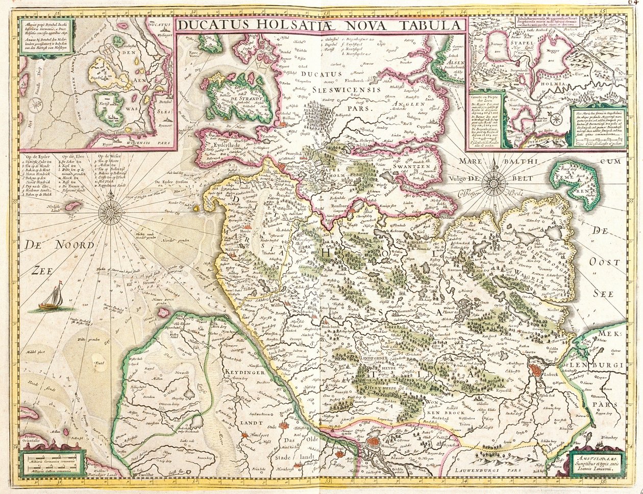 Map of the Duke of Holstein, Germany by Frederick de Wit