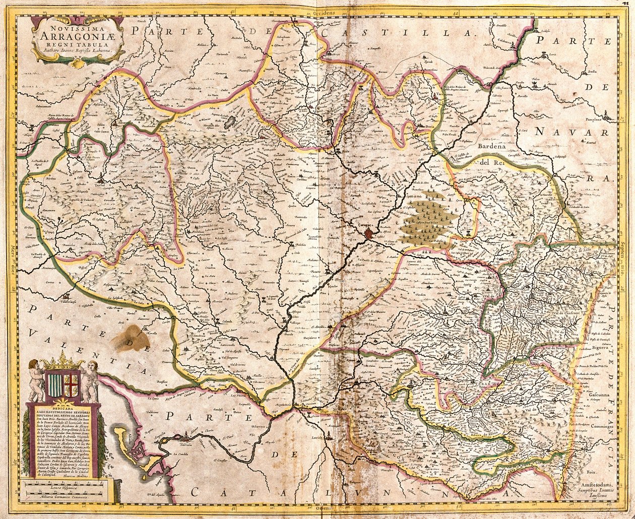 Map of the Kingdom of Aragon (Spain) by Frederick de Wit