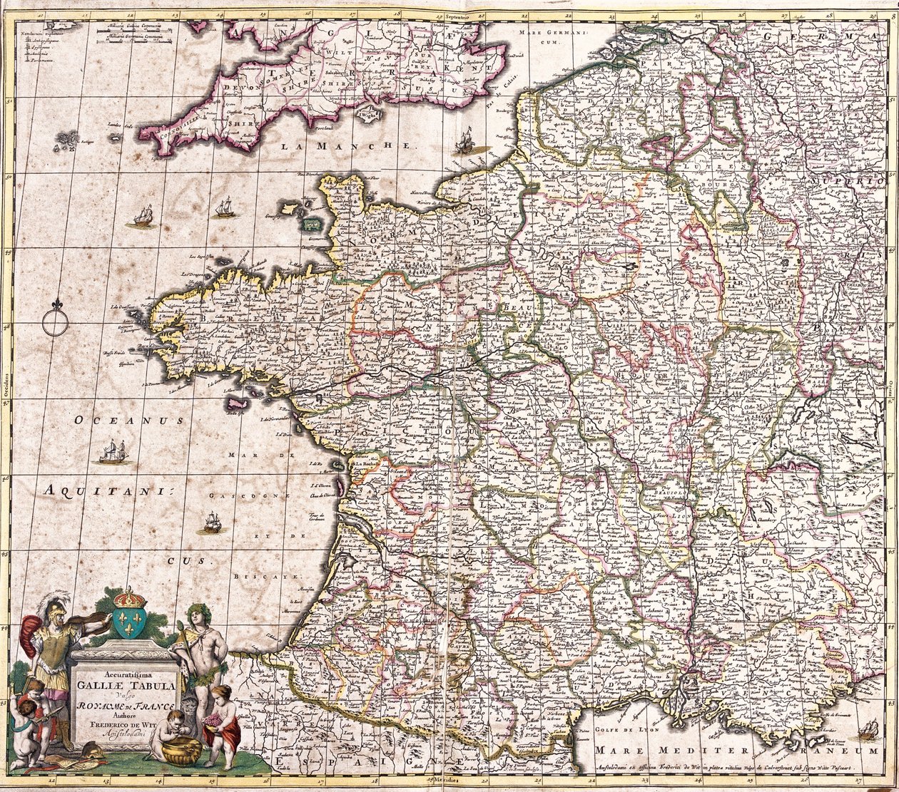 Map of the Kingdom of France by Frederick de Wit