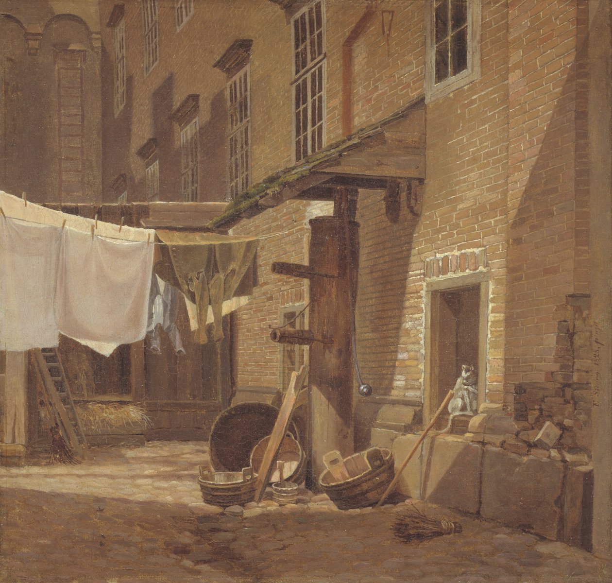 The Rear Courtyard of Charlottenborg Palace by Frederik Hansen Sodring