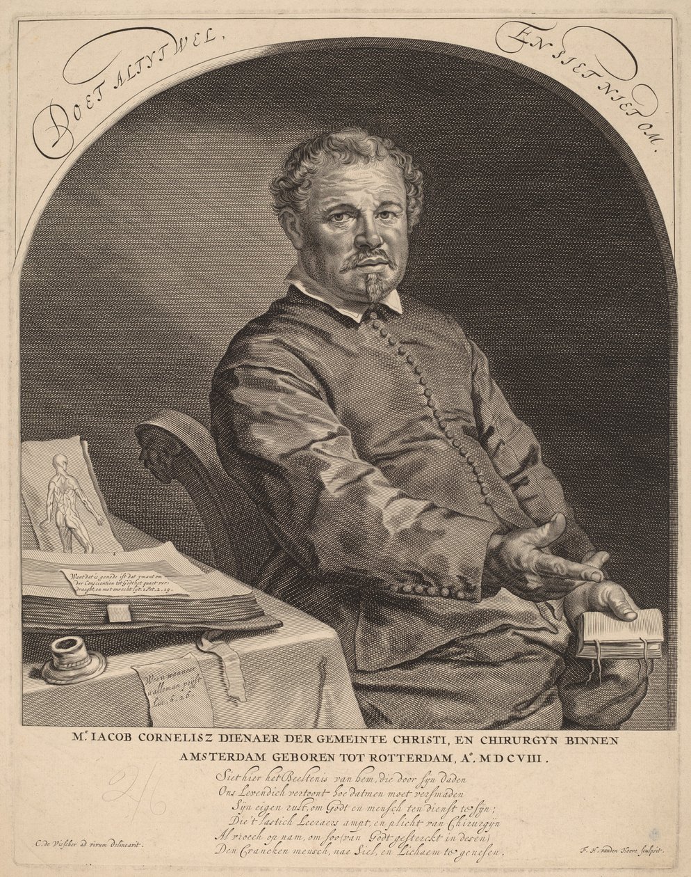 Jacob Cornelius by Frederik Hendrik van den Hove after Cornelis Visscher