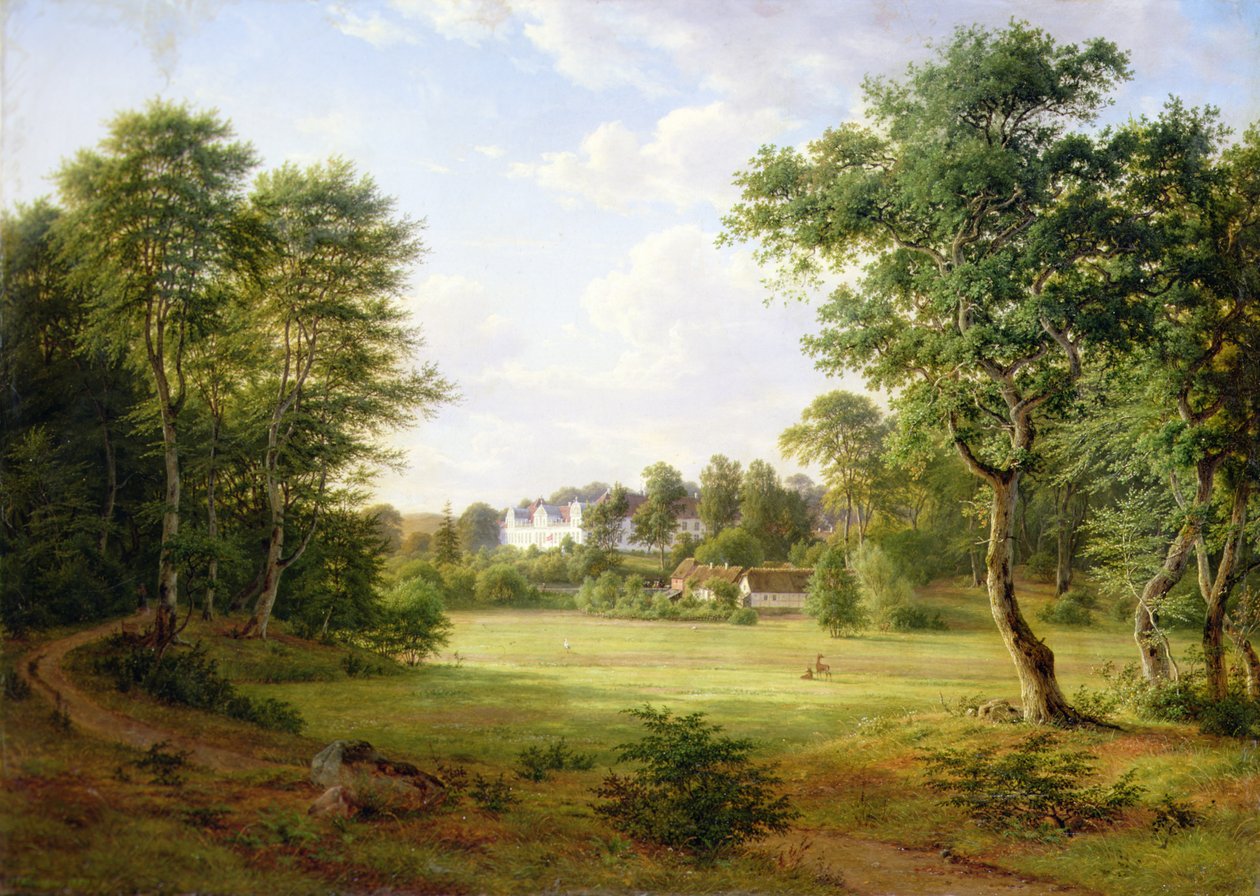 Danish Landscape with a Little Castle by Frederik Kiaerskou