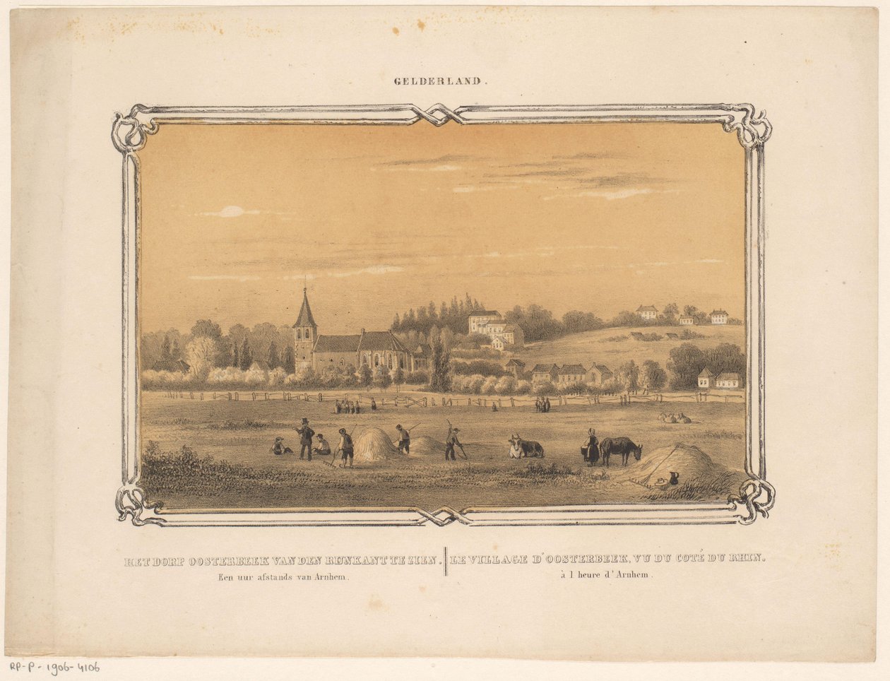View of Oosterbeek with Haymaking Figures (Gelderland) by Frederik Lodewijk Huygens