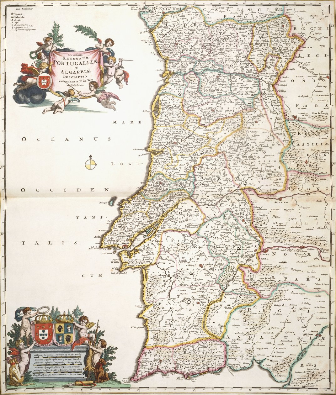 Map Showing Portugal by Frederik de Wit