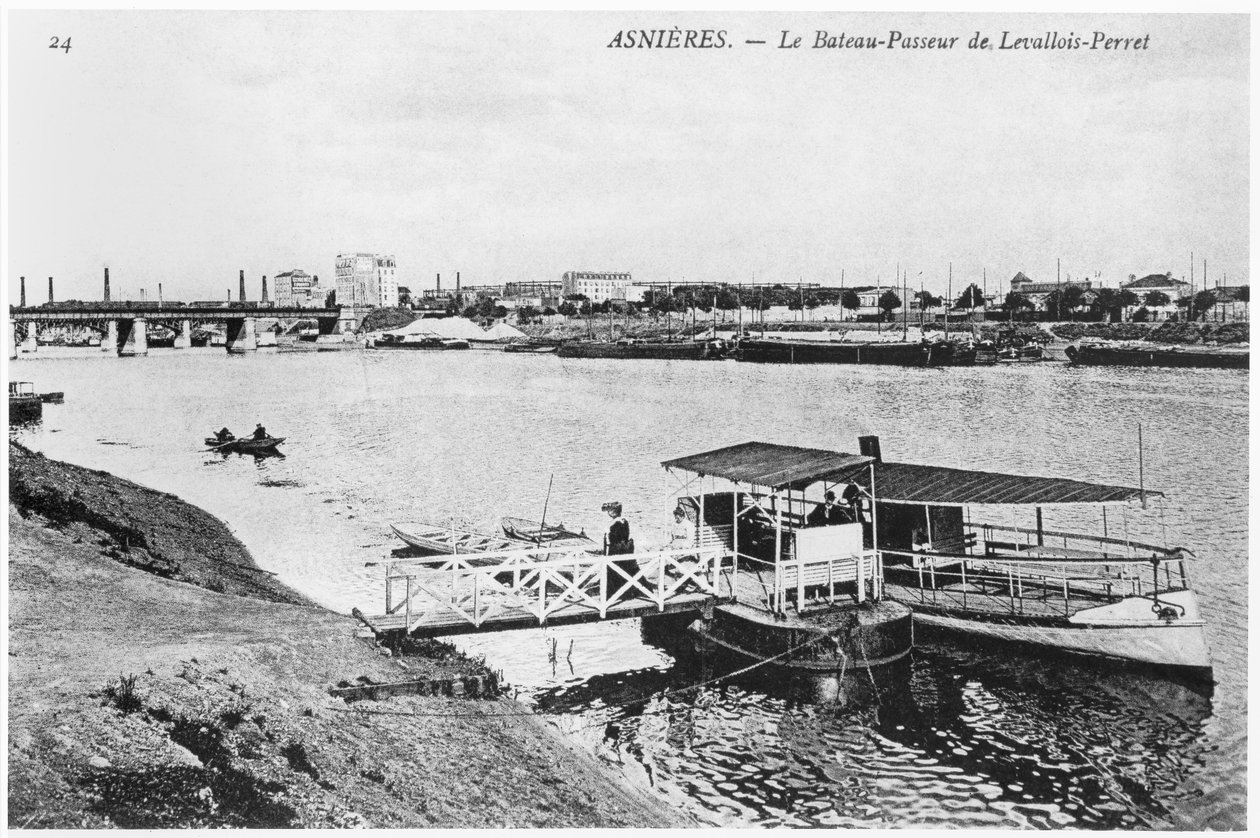 Asnieres, the Ferry at Levallois-Perret, c.1900 by French Photographer