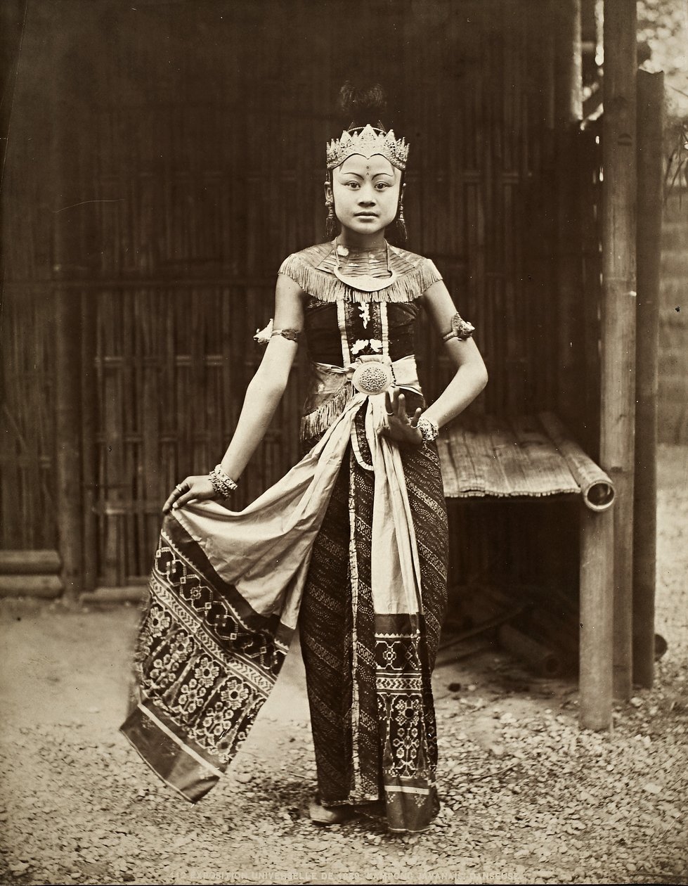 Dancer at the Javanese village, Exposition Universelle, Paris, 1889 by French Photographer
