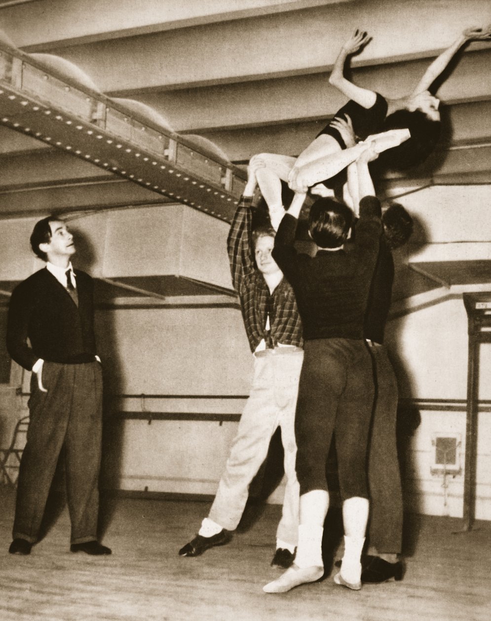 David Lichine during a Rehearsal for Un Coeur de Diamant, from Grand Ballet de Monte-Carlo, 1949 (photogravure) by French Photographer