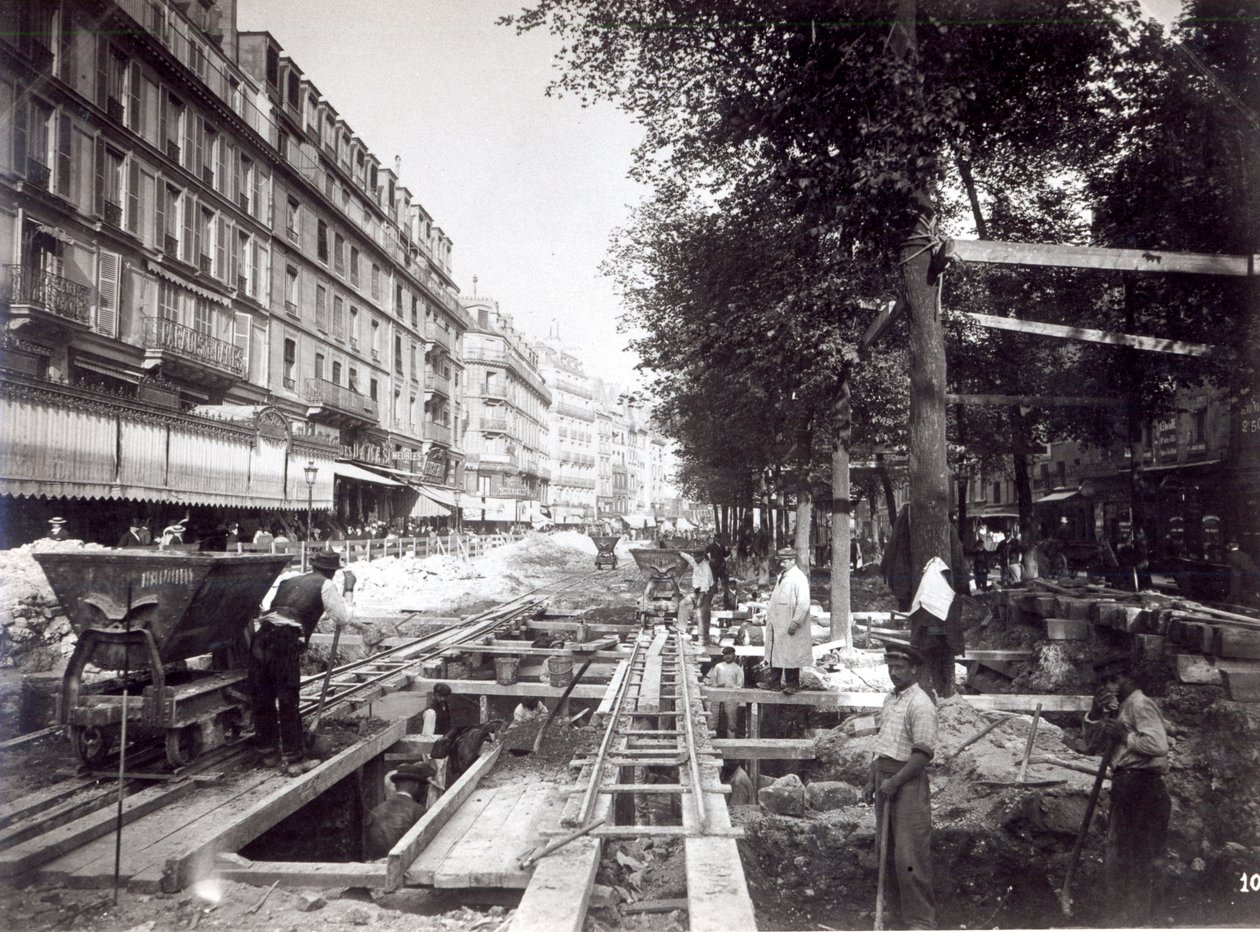 Making the Station of St Paul on Ligne 1 of the Paris Metro, 1903 by French Photographer