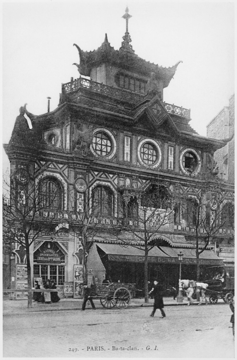 Postcard depicting the Cafe-concert Ba-ta-clan, later spelt Bataclan, 50 Boulevard Voltaire, Paris, c.1900 by French Photographer