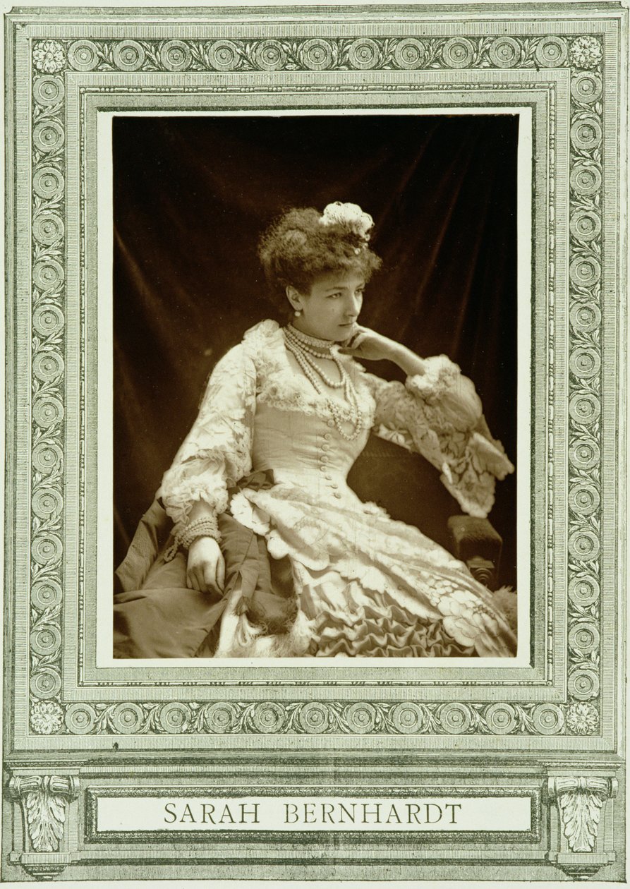 Sarah Bernhardt (1844-1923), from Galerie Contemporaine by French Photographer