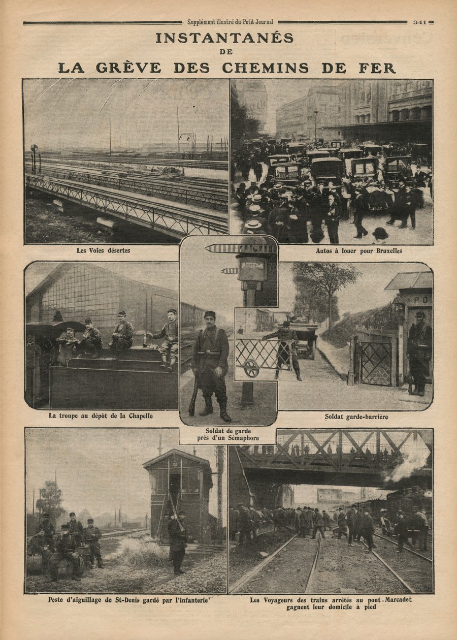 Snapshots of the rail strike, illustration from 