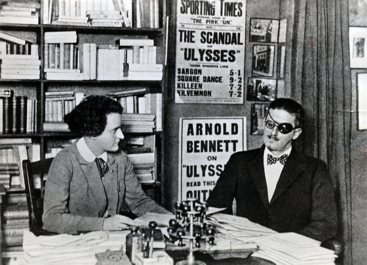 Sylvia Beach and James Joyce, c.1922 by French Photographer