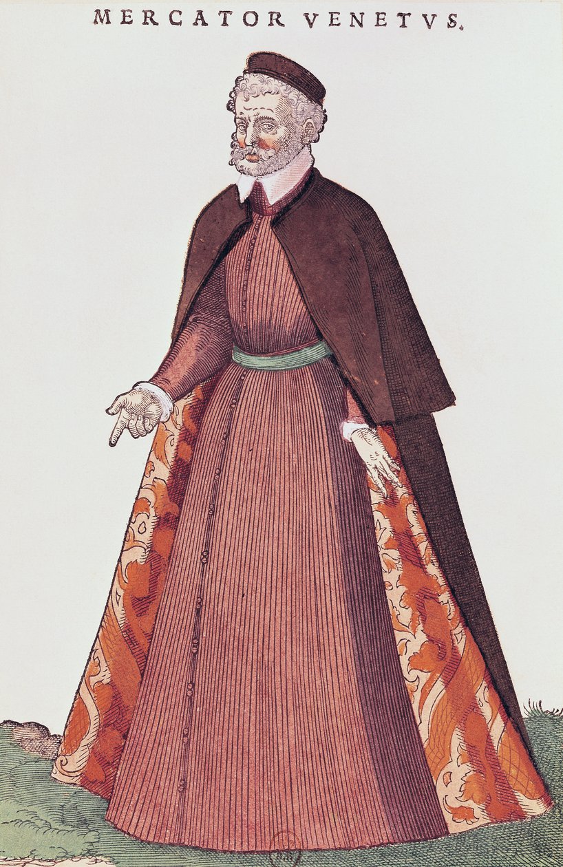 A Venetian Merchant by French School