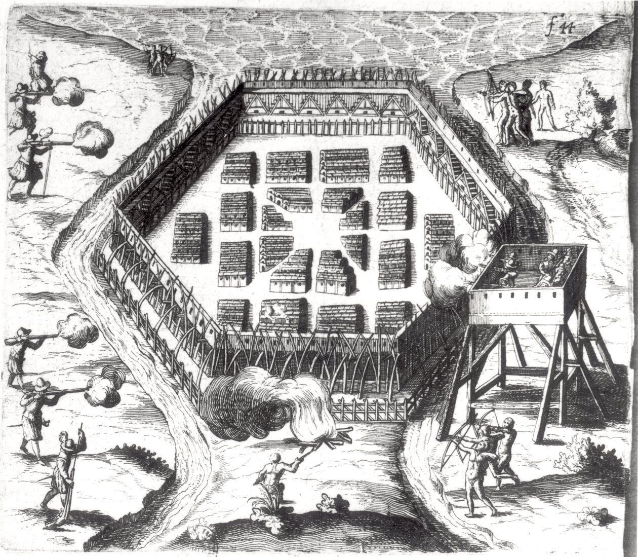 Attack on an Iroquois village from 