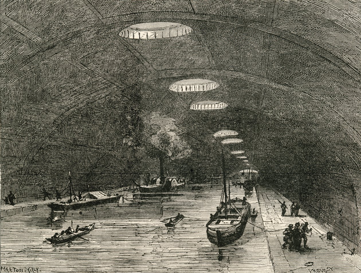 Canal Saint Martin, Paris, Passing Under the Eastern Part of the City, from 