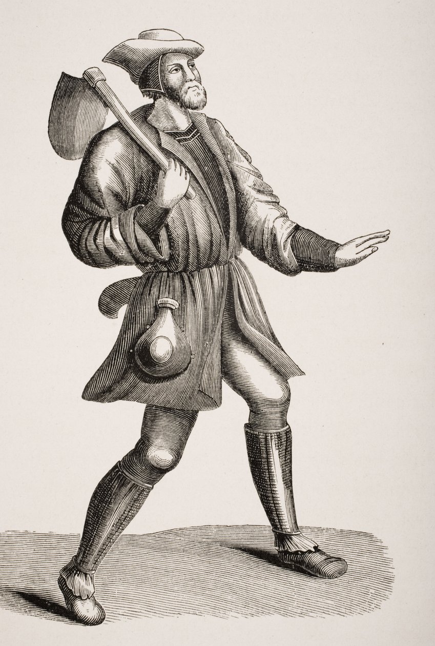 Costume of a Peasant, after a 15th century miniature, from 