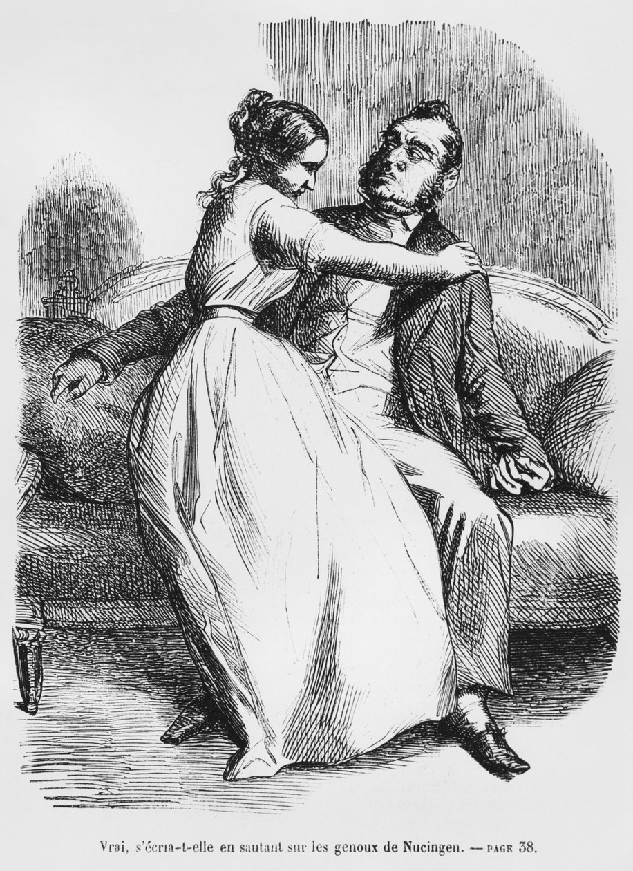 Esther van Gobseck and Baron of Nucingen, Illustration from Splendeurs et Miseres des Courtisanes by Honore de Balzac by French School