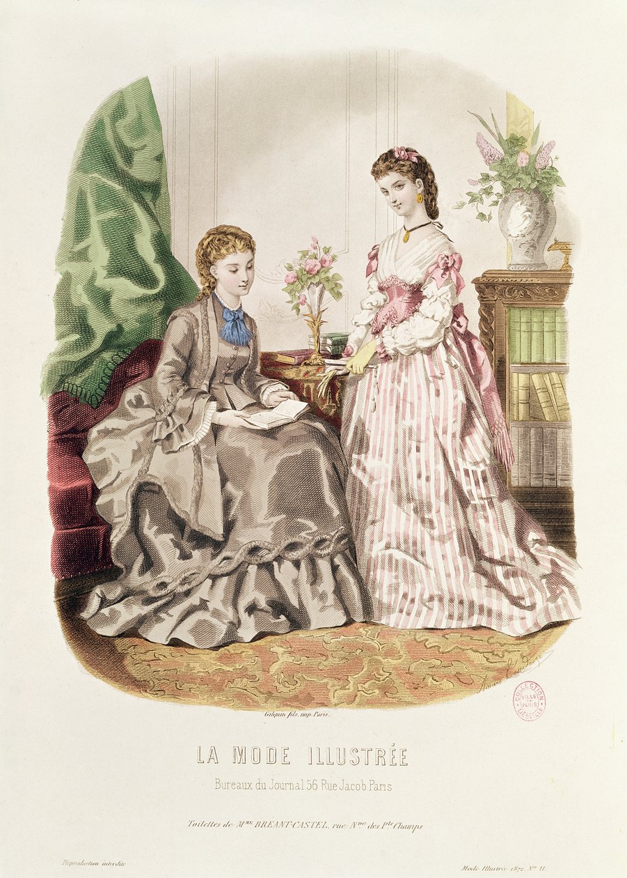 Fashion Plate Showing Ballgowns, illustration from 