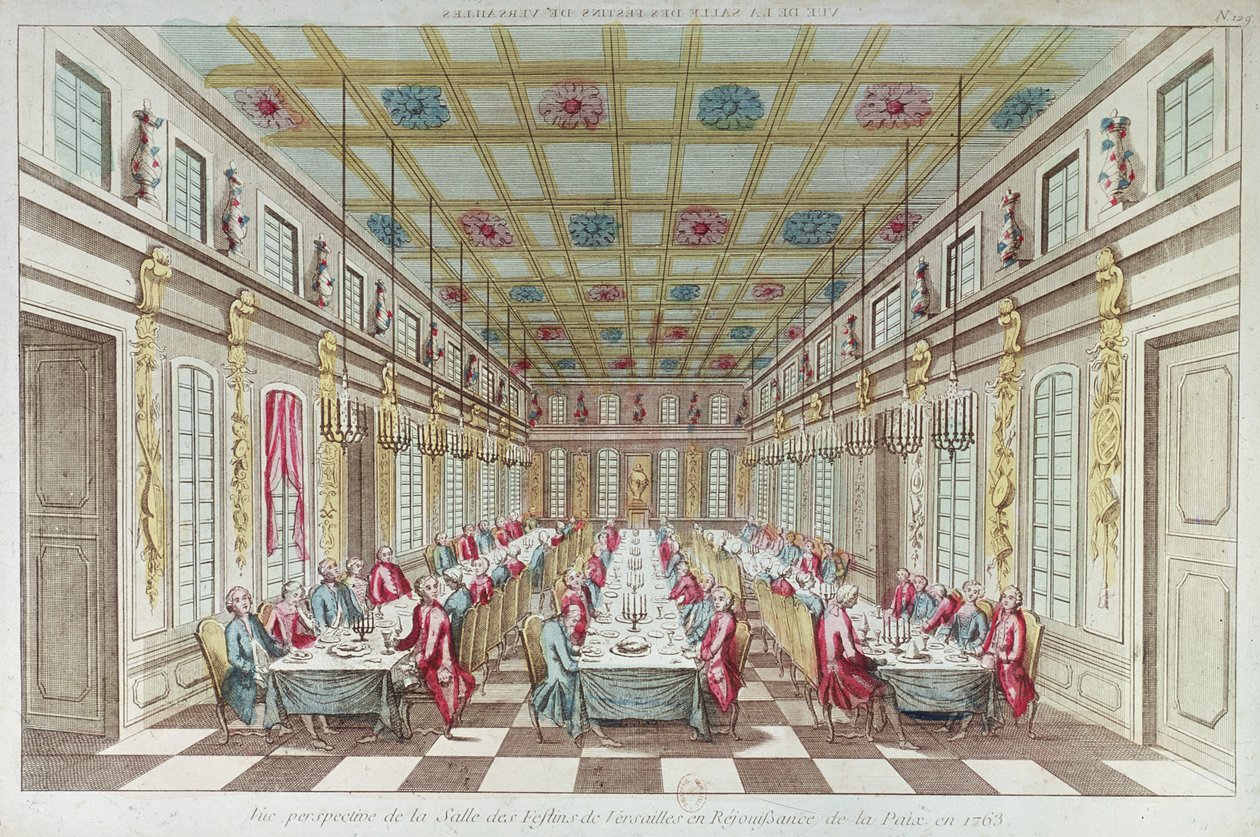 Feast Given at the Chateau de Versailles in Celebration of the Peace at the End of the Seven Years War, 1763 by French School