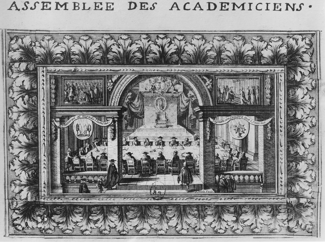 Meeting at the Academy Francaise in 1635 by French School