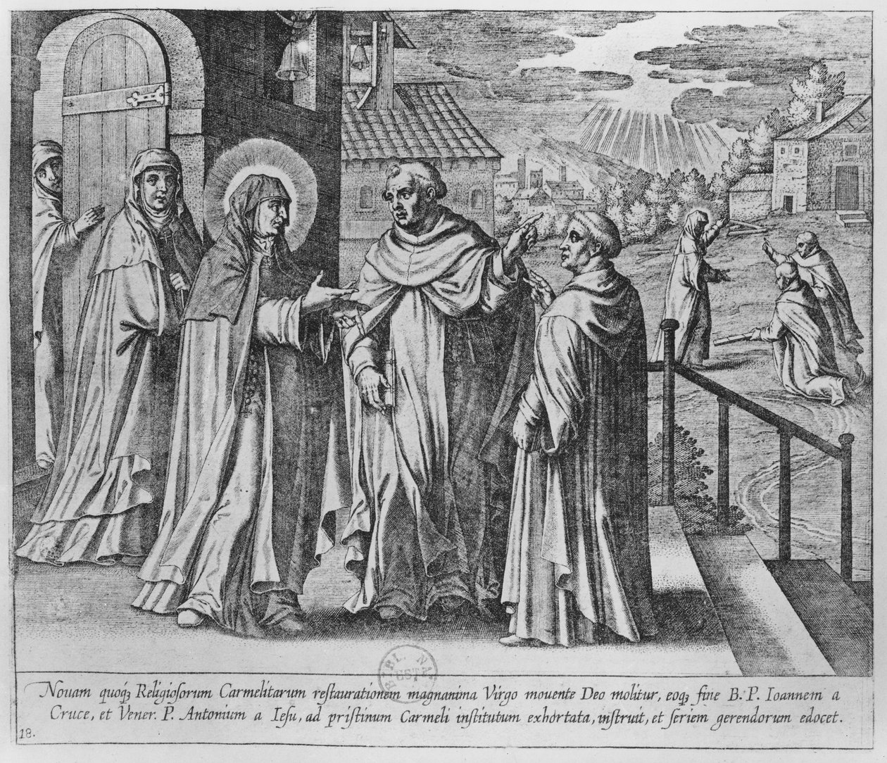 Meeting Between St. John of the Cross and St. Teresa of Avila by French School